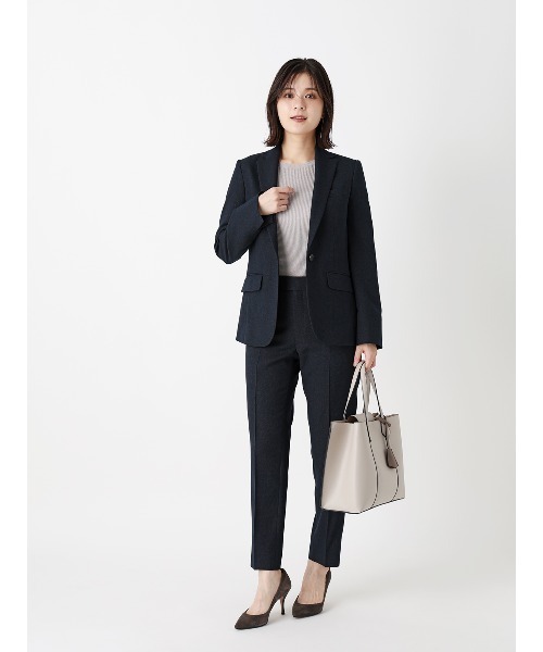 SUIT SQUARE(スーツスクエア)の「テーラードジャケット/ウォッシャブル/ストレッチ/グレンチェック/Suit Buffet(テーラードジャケット・レディース・チャコールグレー/ネイビー・36/38/40/42)」の10枚目の写真