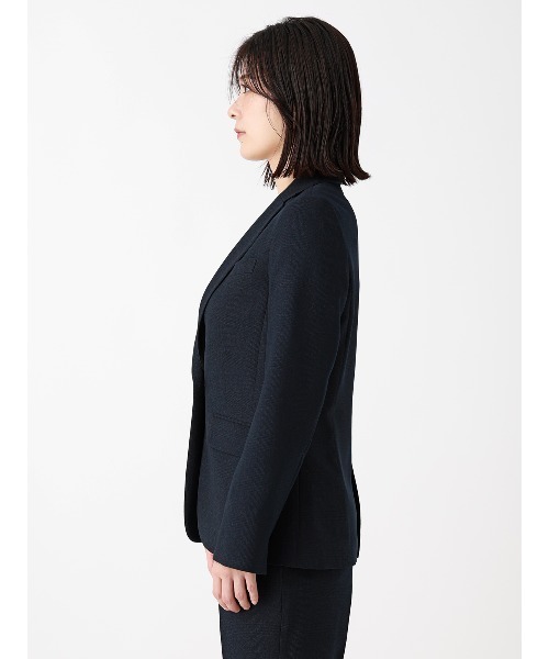 SUIT SQUARE(スーツスクエア)の「テーラードジャケット/ウォッシャブル/ストレッチ/グレンチェック/Suit Buffet(テーラードジャケット・レディース・チャコールグレー/ネイビー・36/38/40/42)」の4枚目の写真