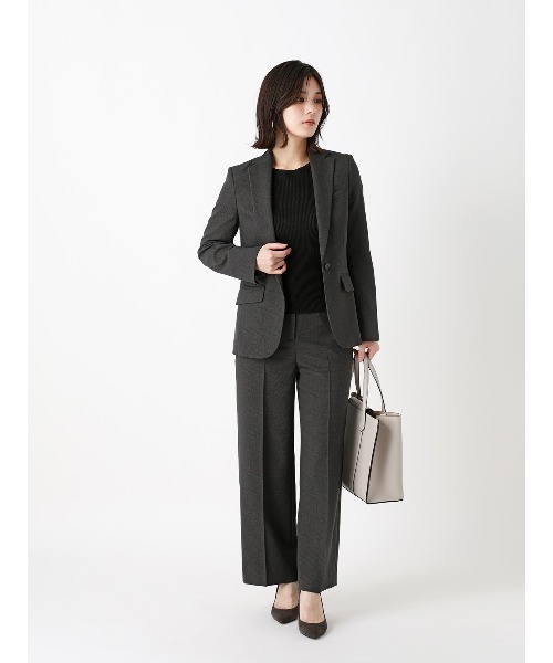SUIT SQUARE(スーツスクエア)の「テーラードジャケット/ウォッシャブル/ストレッチ/グレンチェック/Suit Buffet(テーラードジャケット・レディース・チャコールグレー/ネイビー・36/38/40/42)」の22枚目の写真