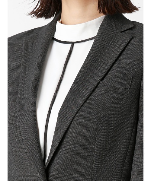 SUIT SQUARE(スーツスクエア)の「テーラードジャケット/ウォッシャブル/ストレッチ/グレンチェック/Suit Buffet(テーラードジャケット・レディース・チャコールグレー/ネイビー・36/38/40/42)」の17枚目の写真