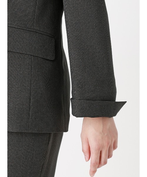 SUIT SQUARE(スーツスクエア)の「テーラードジャケット/ウォッシャブル/ストレッチ/グレンチェック/Suit Buffet(テーラードジャケット・レディース・チャコールグレー/ネイビー・36/38/40/42)」の18枚目の写真