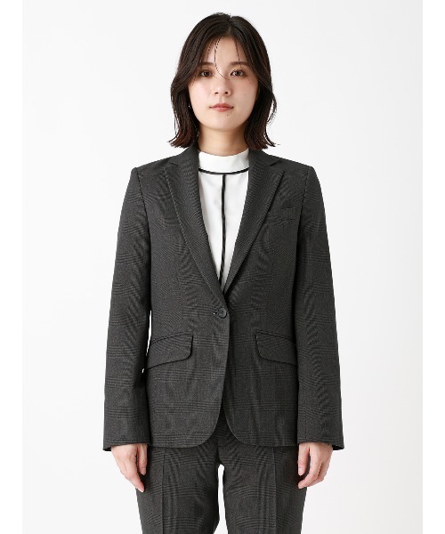 SUIT SQUARE(スーツスクエア)の「テーラードジャケット/ウォッシャブル/ストレッチ/グレンチェック/Suit Buffet(テーラードジャケット・レディース・チャコールグレー/ネイビー・36/38/40/42)」の13枚目の写真