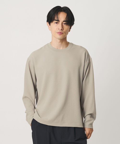 BEAUTY&YOUTH UNITED ARROWS(ビューティーアンドユースユナイテッドアローズ)の「FUSION TWILL クルーネック カットソー UVカット タテヨコストレッチ(Tシャツ/カットソー・メンズ・グレー/ダークグレー/ホワイト・S/M/XL/L)」の2枚目の写真