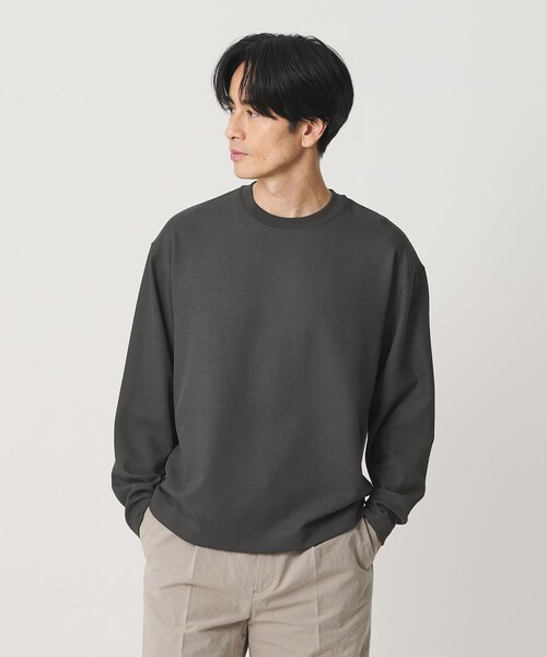 BEAUTY&YOUTH UNITED ARROWS(ビューティーアンドユースユナイテッドアローズ)の「FUSION TWILL クルーネック カットソー UVカット タテヨコストレッチ(Tシャツ/カットソー・メンズ・グレー/ダークグレー/ホワイト・S/M/XL/L)」の3枚目の写真