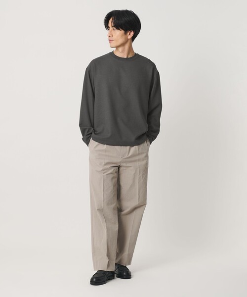 BEAUTY&YOUTH UNITED ARROWS(ビューティーアンドユースユナイテッドアローズ)の「FUSION TWILL クルーネック カットソー UVカット タテヨコストレッチ(Tシャツ/カットソー・メンズ・グレー/ダークグレー/ホワイト・S/M/XL/L)」の5枚目の写真