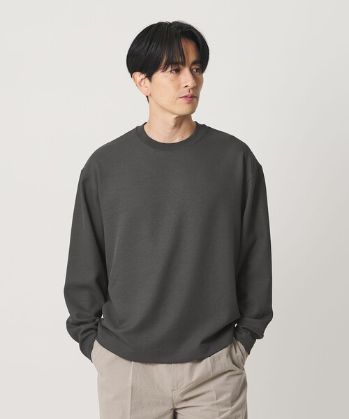 BEAUTY&YOUTH UNITED ARROWS(ビューティーアンドユースユナイテッドアローズ)の「FUSION TWILL クルーネック カットソー UVカット タテヨコストレッチ(Tシャツ/カットソー・メンズ・グレー/ダークグレー/ホワイト・S/M/XL/L)」の6枚目の写真