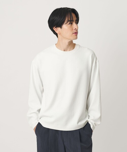 BEAUTY&YOUTH UNITED ARROWS(ビューティーアンドユースユナイテッドアローズ)の「FUSION TWILL クルーネック カットソー UVカット タテヨコストレッチ(Tシャツ/カットソー・メンズ・グレー/ダークグレー/ホワイト・S/M/XL/L)」の8枚目の写真