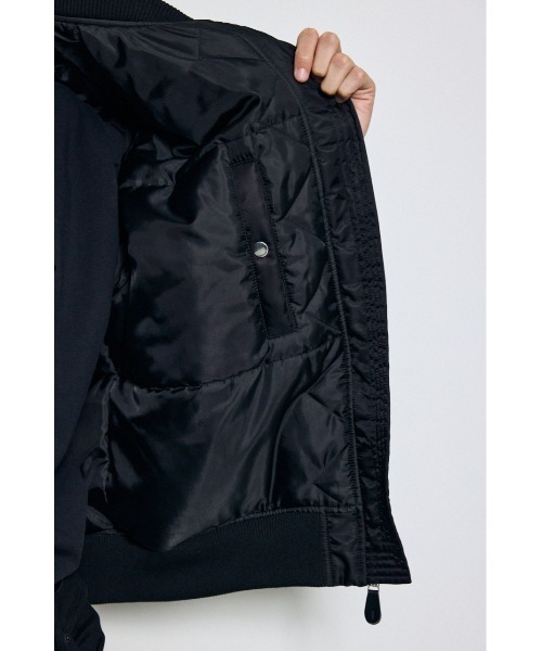 AZUL by moussy(アズールバイマウジー)の「袖柄切り替えMA-1 秋服 冬服 フライトジャケット(ブルゾン・メンズ・ブラック/カーキ・LARGE/MEDIUM)」の10枚目の写真