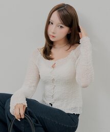 Chico | 2WAYシャーリングカーディガン(Tシャツ/カットソー)