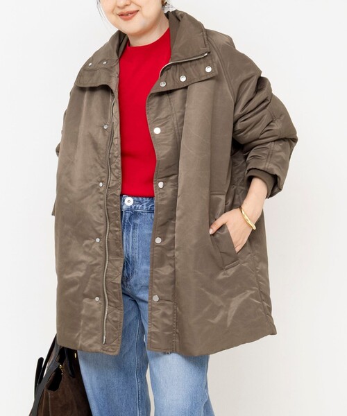 NOLLEY’S Sophi(ノーリーズソフィ)の「【upper hights/アッパーハイツ】THE U-BENCH CORE(ナイロンジャケット・レディース・ダークブラウン/グレイッシュベージュ・38)」の1枚目の写真