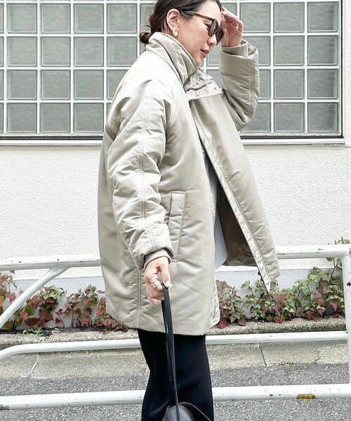 NOLLEY’S Sophi(ノーリーズソフィ)の「【upper hights/アッパーハイツ】THE U-BENCH CORE(ナイロンジャケット・レディース・ダークブラウン/グレイッシュベージュ・38)」の4枚目の写真