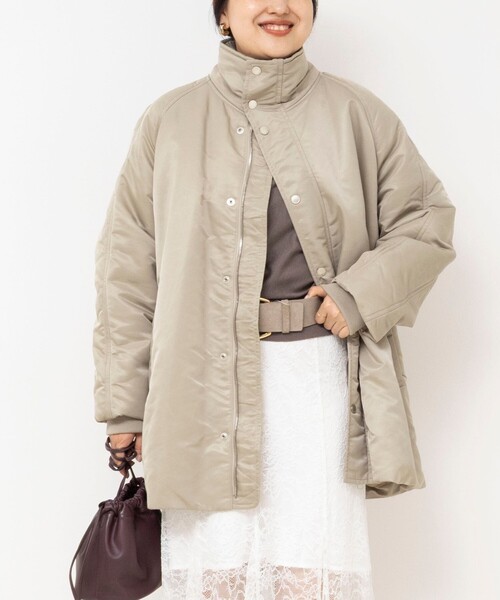 NOLLEY’S Sophi(ノーリーズソフィ)の「【upper hights/アッパーハイツ】THE U-BENCH CORE(ナイロンジャケット・レディース・ダークブラウン/グレイッシュベージュ・38)」の6枚目の写真
