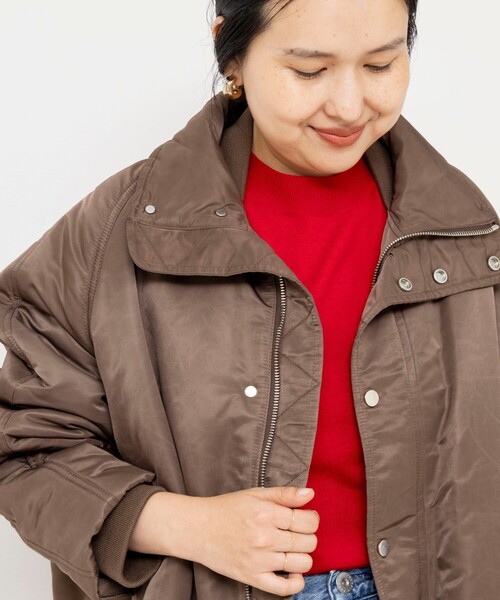 NOLLEY’S Sophi(ノーリーズソフィ)の「【upper hights/アッパーハイツ】THE U-BENCH CORE(ナイロンジャケット・レディース・ダークブラウン/グレイッシュベージュ・38)」の14枚目の写真