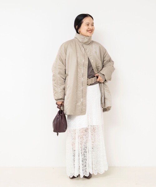 NOLLEY’S Sophi(ノーリーズソフィ)の「【upper hights/アッパーハイツ】THE U-BENCH CORE(ナイロンジャケット・レディース・ダークブラウン/グレイッシュベージュ・38)」の18枚目の写真