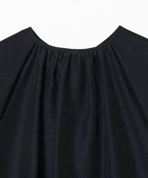 Demi-Luxe BEAMS(デミルクス ビームス)の「ジャガード ギャザー パフ ブラウス(シャツ/ブラウス・レディース・ホワイト系その他5/ネイビー・ONE SIZE)」の7枚目の写真
