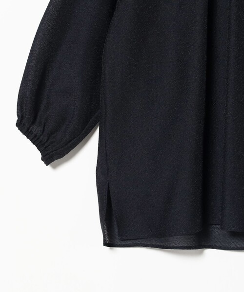 Demi-Luxe BEAMS(デミルクス ビームス)の「ジャガード ギャザー パフ ブラウス(シャツ/ブラウス・レディース・ホワイト系その他5/ネイビー・ONE SIZE)」の8枚目の写真
