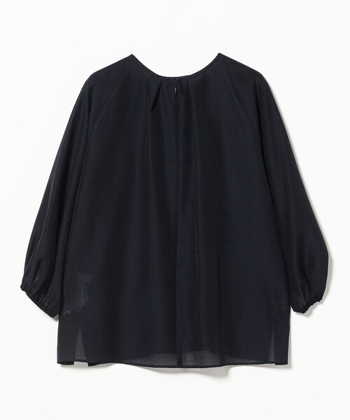 Demi-Luxe BEAMS(デミルクス ビームス)の「ジャガード ギャザー パフ ブラウス(シャツ/ブラウス・レディース・ホワイト系その他5/ネイビー・ONE SIZE)」の9枚目の写真