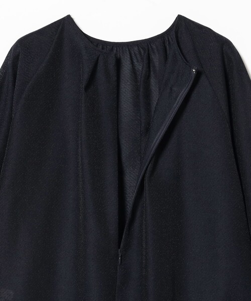 Demi-Luxe BEAMS(デミルクス ビームス)の「ジャガード ギャザー パフ ブラウス(シャツ/ブラウス・レディース・ホワイト系その他5/ネイビー・ONE SIZE)」の10枚目の写真