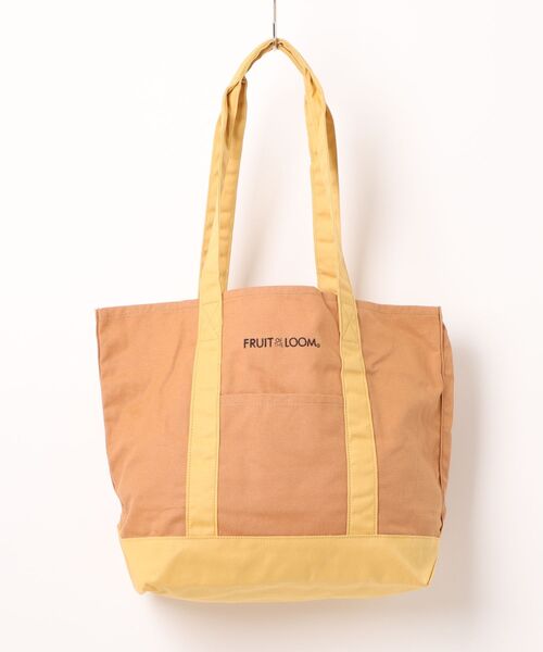 FRUIT OF THE LOOM(フルーツオブザルーム)の「FTL EX CANVAS TOTE BAG M(トートバッグ・メンズ・グリーン/エンジ/ネイビー/ライトブラウン/レッド/オフホワイト/ブルー系その他/ベージュ・FREE)」の3枚目の写真