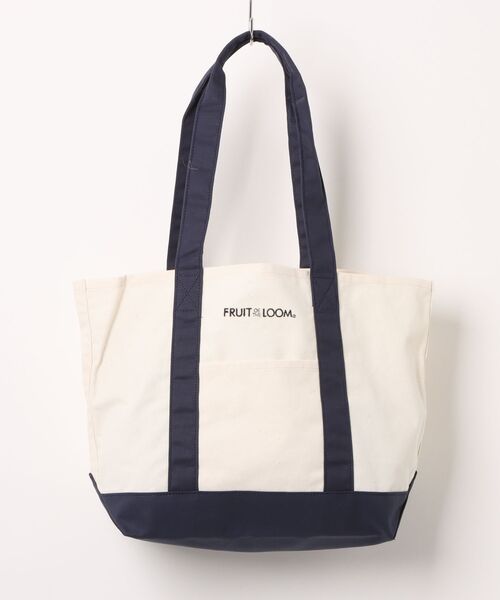 FRUIT OF THE LOOM(フルーツオブザルーム)の「FTL EX CANVAS TOTE BAG M(トートバッグ・メンズ・グリーン/エンジ/ネイビー/ライトブラウン/レッド/オフホワイト/ブルー系その他/ベージュ・FREE)」の1枚目の写真