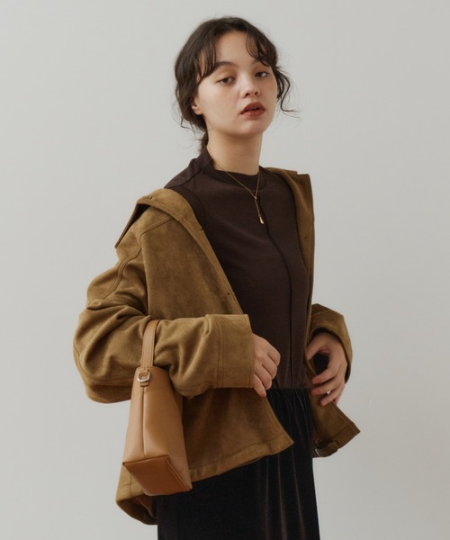 OLUN(オルン)の「suede blouson/スエードブルゾン(その他アウター・レディース・ブラウン/ベージュ・MEDIUM/SMALL)」の19枚目の写真