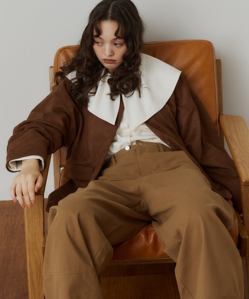 OLUN(オルン)の「suede blouson/スエードブルゾン(その他アウター・レディース・ブラウン/ベージュ・MEDIUM/SMALL)」の15枚目の写真