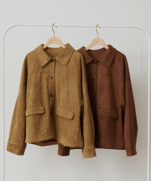 OLUN(オルン)の「suede blouson/スエードブルゾン(その他アウター・レディース・ブラウン/ベージュ・MEDIUM/SMALL)」の11枚目の写真