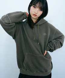 エスニックスリーブ PIGMENT フードT カーキモカ
