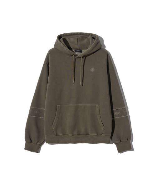 GAKKAI UNIONS(ガッカイユニオンズ)の「エスニックスリーブ PIGMENT フードT カーキモカ(パーカー・レディース・その他・SMALL/MEDIUM/LARGE/X-LARGE)」の2枚目の写真