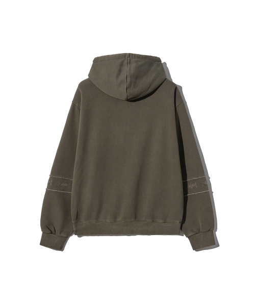 GAKKAI UNIONS(ガッカイユニオンズ)の「エスニックスリーブ PIGMENT フードT カーキモカ(パーカー・レディース・その他・SMALL/MEDIUM/LARGE/X-LARGE)」の3枚目の写真