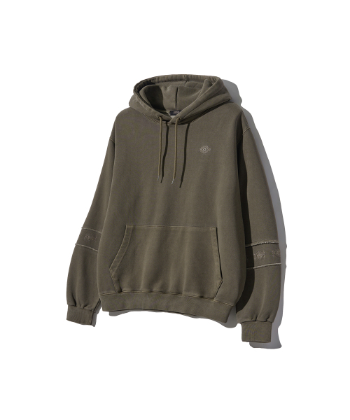 GAKKAI UNIONS(ガッカイユニオンズ)の「エスニックスリーブ PIGMENT フードT カーキモカ(パーカー・レディース・その他・SMALL/MEDIUM/LARGE/X-LARGE)」の4枚目の写真