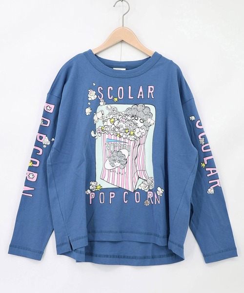 ScoLar(スカラー)の「ScoLar(スカラー) ポップコーン柄 ロングスリーブTシャツ(Tシャツ/カットソー・レディース・オフホワイト/ブラック・MEDIUM)」の16枚目の写真
