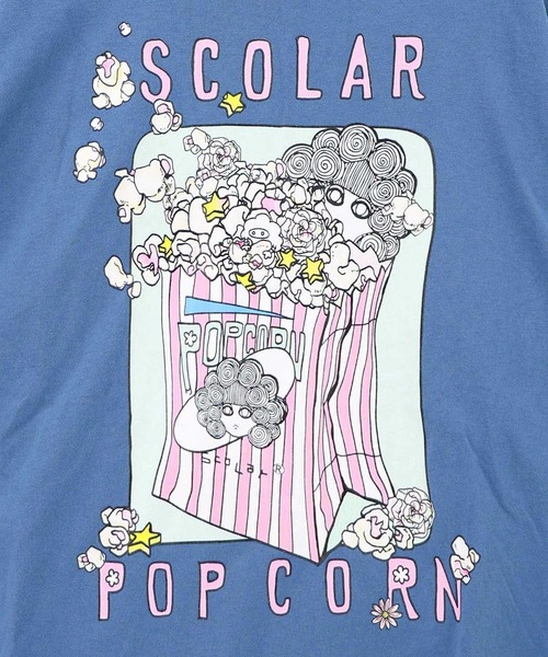 ScoLar(スカラー)の「ScoLar(スカラー) ポップコーン柄 ロングスリーブTシャツ(Tシャツ/カットソー・レディース・オフホワイト/ブラック・MEDIUM)」の18枚目の写真