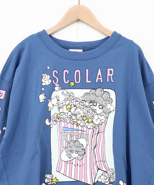 ScoLar(スカラー)の「ScoLar(スカラー) ポップコーン柄 ロングスリーブTシャツ(Tシャツ/カットソー・レディース・オフホワイト/ブラック・MEDIUM)」の19枚目の写真