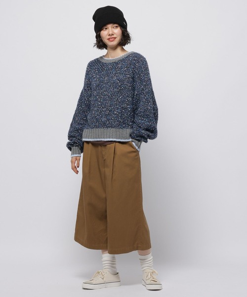 niko and...(ニコアンド)の「MIXカラーネッププルオーバー(ニット/セーター・レディース・ネイビー/ブラウン/アイボリー・MEDIUM/LARGE)」の10枚目の写真