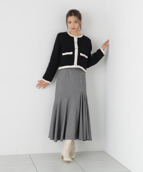 PROPORTION BODY DRESSING（プロポーションボディドレッシング）の「＜ａ＞ブークレニットジャケット / 1216274005（カーディガン/ボレロ・レディース・ダークグレー/ブラック/オフホワイト・FREE）」の10枚目の写真