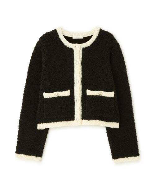 PROPORTION BODY DRESSING（プロポーションボディドレッシング）の「＜ａ＞ブークレニットジャケット / 1216274005（カーディガン/ボレロ・レディース・ダークグレー/ブラック/オフホワイト・FREE）」の12枚目の写真