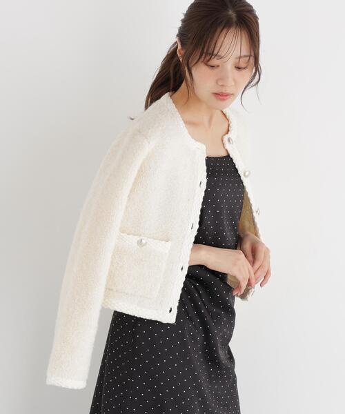 PROPORTION BODY DRESSING（プロポーションボディドレッシング）の「＜ａ＞ブークレニットジャケット / 1216274005（カーディガン/ボレロ・レディース・ダークグレー/ブラック/オフホワイト・FREE）」の20枚目の写真