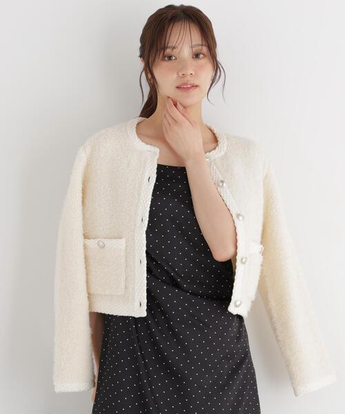 PROPORTION BODY DRESSING（プロポーションボディドレッシング）の「＜ａ＞ブークレニットジャケット / 1216274005（カーディガン/ボレロ・レディース・ダークグレー/ブラック/オフホワイト・FREE）」の21枚目の写真