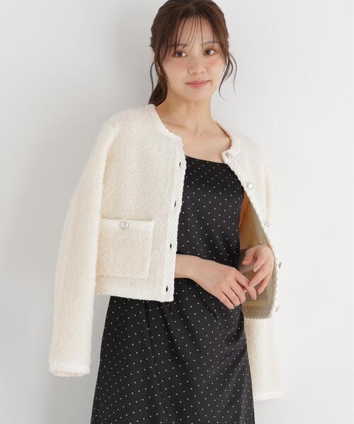 PROPORTION BODY DRESSING（プロポーションボディドレッシング）の「＜ａ＞ブークレニットジャケット / 1216274005（カーディガン/ボレロ・レディース・ダークグレー/ブラック/オフホワイト・FREE）」の22枚目の写真
