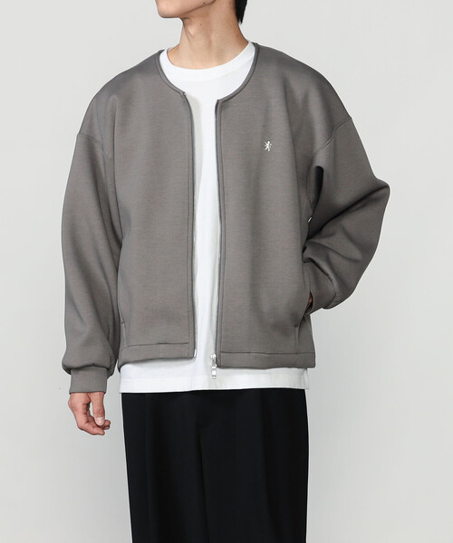 GYMPHLEX(ジムフレックス)の「Gymphlex | ダンボールニット ジップブルゾン MEN(カーディガン/ボレロ・メンズ・チャコール/カーキ系1・L/M)」の2枚目の写真