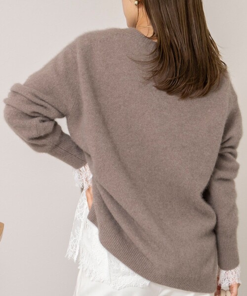 NOLLEY’S(ノーリーズ)の「ウォッシャブルレース切替サテン2WAYブラウス(シャツ/ブラウス・レディース・ホワイト・38)」の11枚目の写真