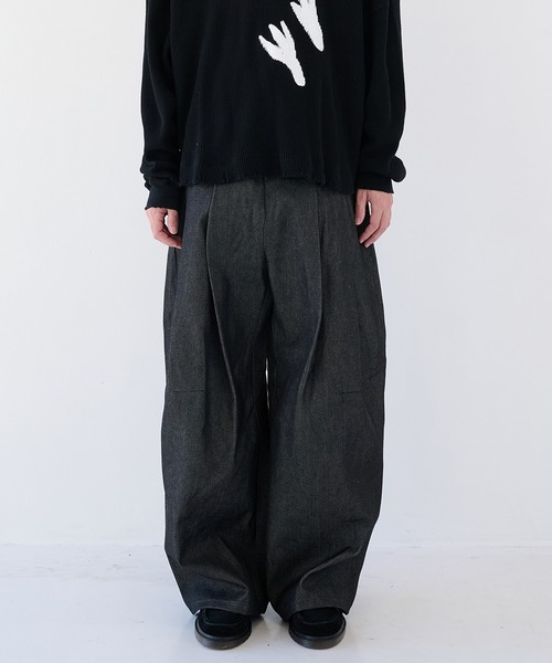 SHINYAKOZUKA(シンヤコヅカ)の「【SHINYAKOZUKA】別注 Hi BAGGY DENIM(デニムパンツ・メンズ・ブラック/インディゴブルー・XS/S/M/L)」の3枚目の写真