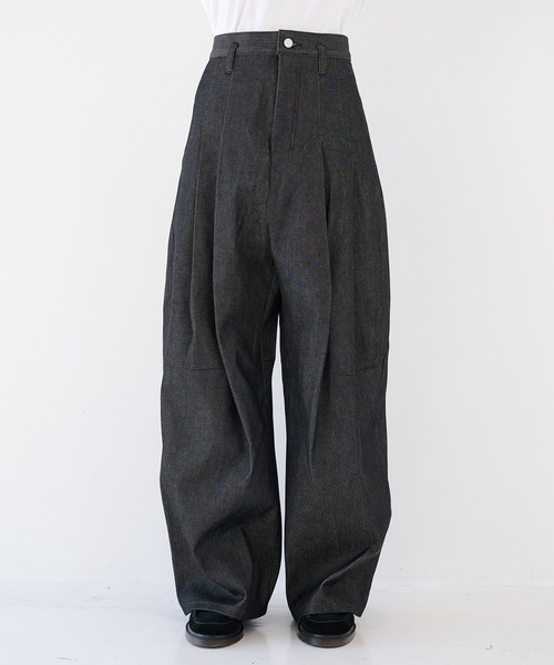 SHINYAKOZUKA(シンヤコヅカ)の「【SHINYAKOZUKA】別注 Hi BAGGY DENIM(デニムパンツ・メンズ・ブラック/インディゴブルー・XS/S/M/L)」の4枚目の写真