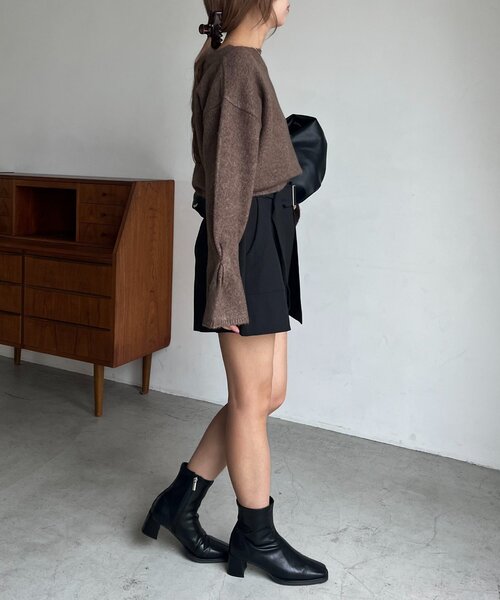 CAPRICIEUX LE'MAGE(カプリシューレマージュ)の「【もちふわシリーズ】もちふわWOOLボートネックニット(ニット/セーター・レディース・ボルドー/アイボリー/ベージュ/ブラウン・FREE)」の22枚目の写真