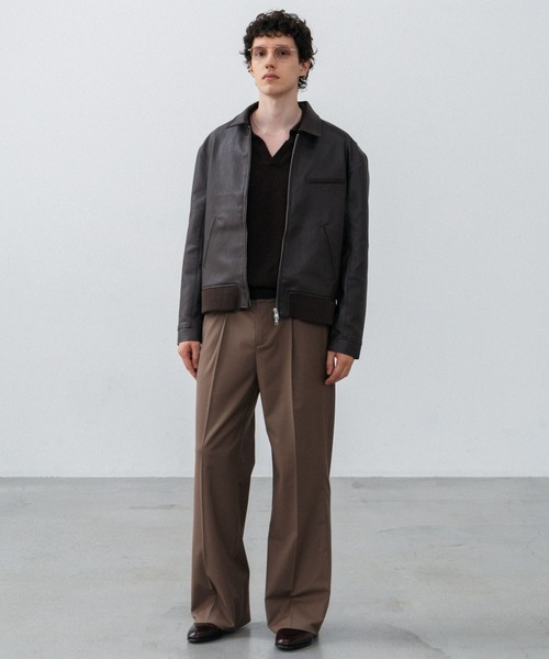 LURAKU（ルラク）の「【LURAKU】Synthetic Leather Zip Blouson/ シンセティックレザージップブルゾン（ブルゾン・メンズ・ブラック/ブラウン・SMALL/MEDIUM/LARGE）」の11枚目の写真