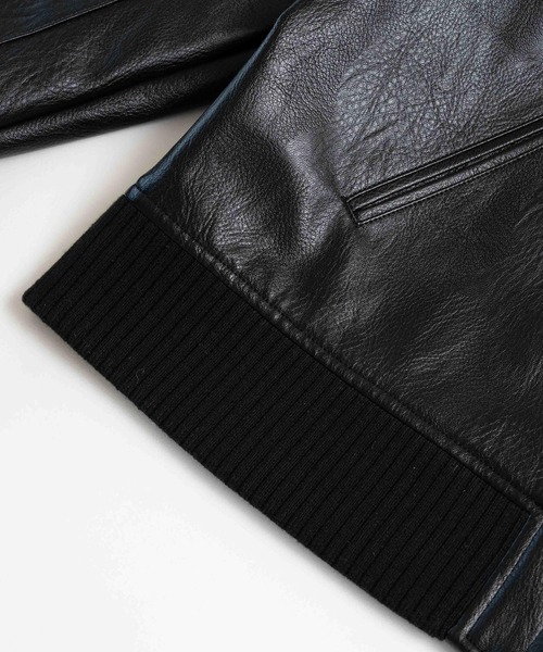 LURAKU（ルラク）の「【LURAKU】Synthetic Leather Zip Blouson/ シンセティックレザージップブルゾン（ブルゾン・メンズ・ブラック/ブラウン・SMALL/MEDIUM/LARGE）」の8枚目の写真