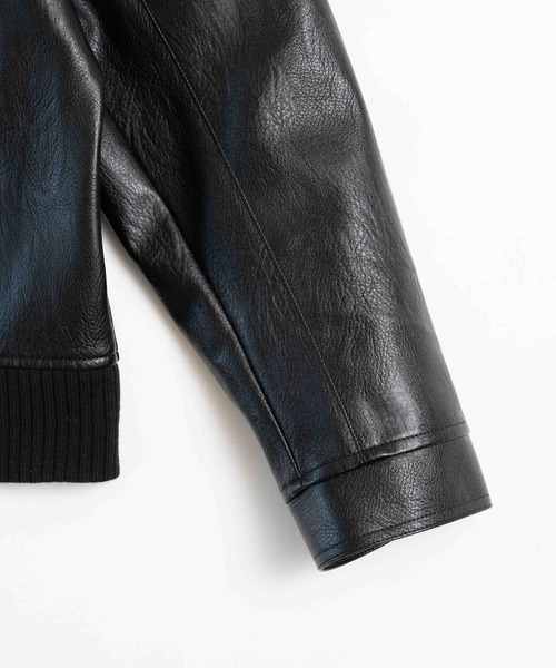 LURAKU（ルラク）の「【LURAKU】Synthetic Leather Zip Blouson/ シンセティックレザージップブルゾン（ブルゾン・メンズ・ブラック/ブラウン・SMALL/MEDIUM/LARGE）」の9枚目の写真