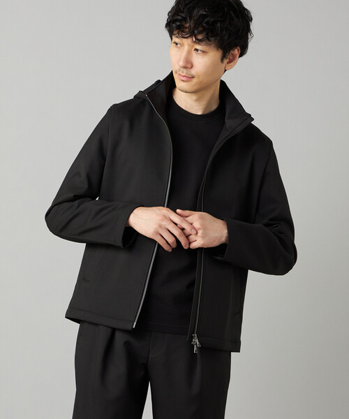 COMME CA MEN(コムサメン)の「【発熱・吸水速乾】ダウンファブリック ウーリッシュツイル ブルゾン(フード着脱可能)(ブルゾン・メンズ・グレー/ベージュ/ブラック・M/L/S)」の2枚目の写真