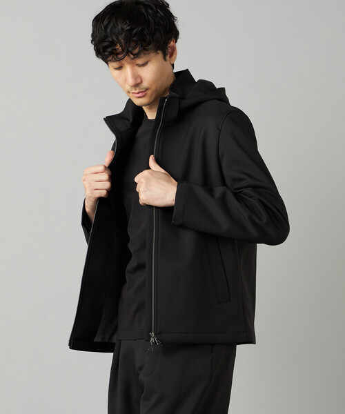 COMME CA MEN(コムサメン)の「【発熱・吸水速乾】ダウンファブリック ウーリッシュツイル ブルゾン(フード着脱可能)(ブルゾン・メンズ・グレー/ベージュ/ブラック・M/L/S)」の11枚目の写真